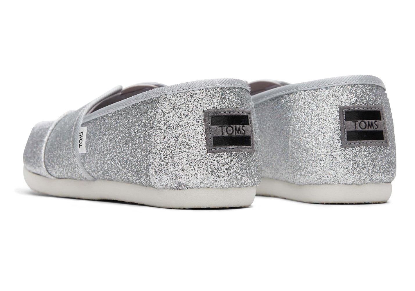 Toms Espadryle Dziecięce Srebrne - Alpargata Youth Glitter - 09JXNCBUO